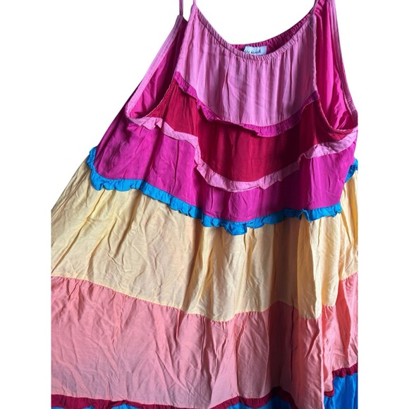 White Birch‎  Tiered Maxi Dress Small - Picture 3 of 5